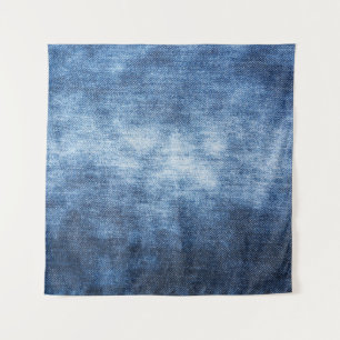 Abgetragener Denim-Stoff, texturierter Hintergrund Wandteppich