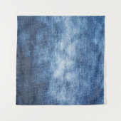 Abgetragener Denim-Stoff, texturierter Hintergrund Wandteppich (Vorderseite (Horizontal))