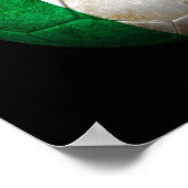 Abgetragener italienischer Flag Fußball-Fußball-Ba Poster (Ecke)