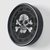 Abgetragener Schädel und Crossbones rund um die Uh Uhr (Winkel)
