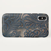 Abgetragenes Vintages dunkelbraunes Leder Case-Mate iPhone Hülle (Rückseite (Horizontal))