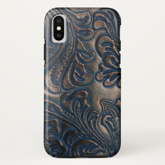 Abgetragenes Vintages dunkelbraunes Leder Case-Mate iPhone Hülle (Rückseite)