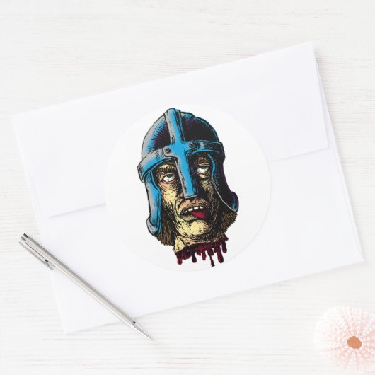 abgetrennter Kopfaufkleber Runder Aufkleber (Umschlag)