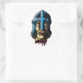 abgetrennter Kopfaufkleber Runder Aufkleber (Tasche)