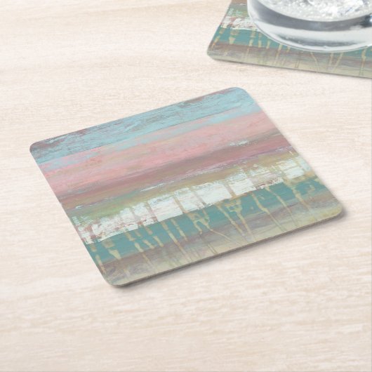 Abgewischter Horizont Rechteckiger Pappuntersetzer (angewinkelt)