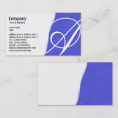 Abgewürfelt - blaue, robuste Papiertextur Visitenkarte (Vorne/Hinten)