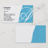 Abgewürfelt - hellblaue, robuste Papiertextur Visitenkarte (Vorne/Hinten)