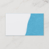 Abgewürfelt - hellblaue, robuste Papiertextur Visitenkarte (Rückseite)