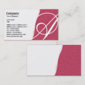Abgewürfelt - rot verkleidete Textur Visitenkarte (Vorne/Hinten)