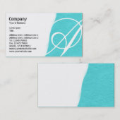 Abgewürgt - Cyan Rough Paper Textur Visitenkarte (Vorne/Hinten)