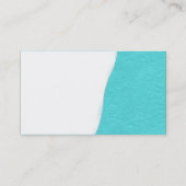 Abgewürgt - Cyan Rough Paper Textur Visitenkarte (Rückseite)