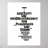 Abgezapft und originalverkorkt - Loriot - Wein Poster (Vorne)