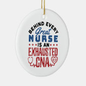 Abgezogener CNA-zertifizierter Krankenpflegeassist Keramik Ornament (Rechts)