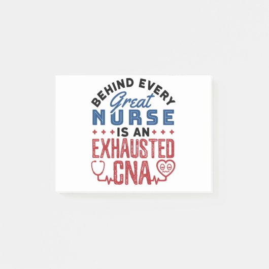 Abgezogener CNA-zertifizierter Krankenpfleger Post-it Klebezettel (Vorderseite)