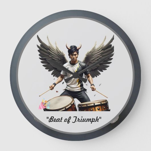 "Abgleich der Champions" Große Wanduhr (Vorderseite)