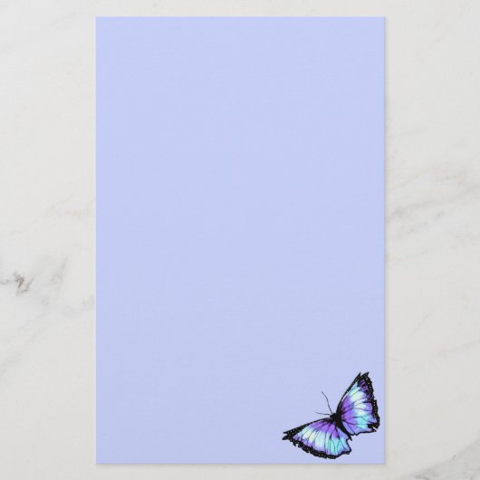 "Abgrund" (blauer Schmetterling) Briefpapier (Vorderseite)