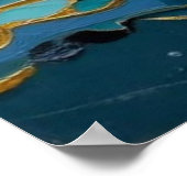 Abgrundblaue Marmor Poster (Ecke)