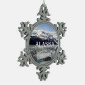 ABH Alaska Schneeflocken Zinn-Ornament (Links)