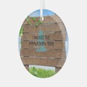 ABH Appalachian Trail Hiker Glass Ornament (Vorderseite links)