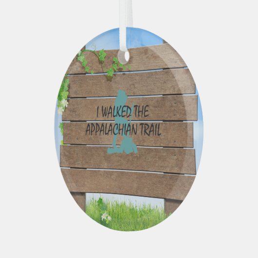 ABH Appalachian Trail Hiker Glass Ornament (Vorderseite links)