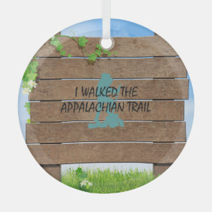 ABH Appalachian Trail Hiker Glass Ornament Aus Glas
