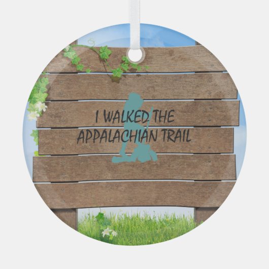 ABH Appalachian Trail Hiker Glass Ornament Aus Glas (Vorderseite)