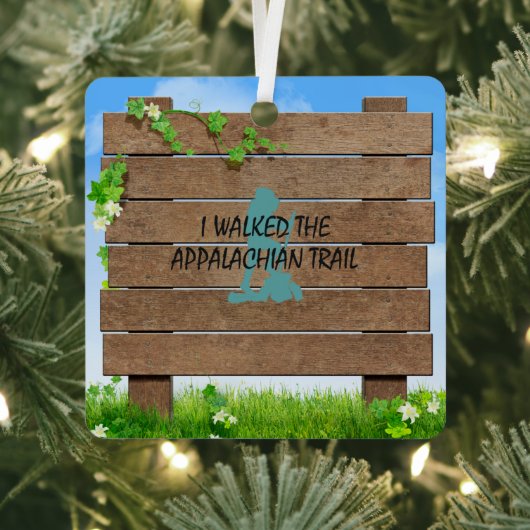 ABH Appalachian Trail Hiker Metal Ornament (InSitu)