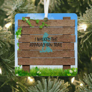 ABH Appalachian Trail Hiker Metal Ornament Aus Metall