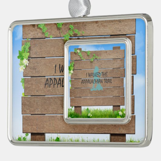 ABH appalachischer Hinterwanderer Rahmen-Ornament Silber (Links)