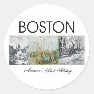 ABH Boston Runder Aufkleber