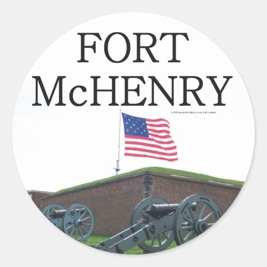 ABH Fort McHenry Runder Aufkleber (Vorderseite)