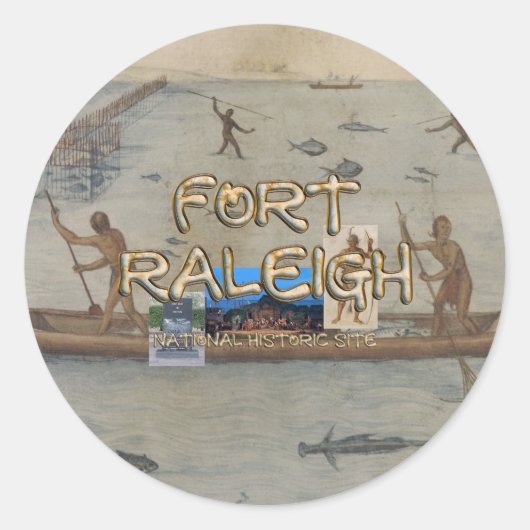 ABH Fort Raleigh Runder Aufkleber (Vorderseite)