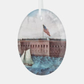 ABH Fort Sumter Glass Ornament (Vorderseite links)