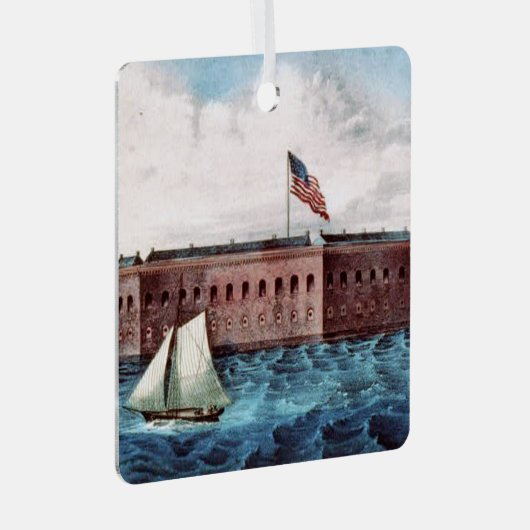 ABH Fort Sumter Metal Ornament Aus Metall (Vorderseite Rechts)