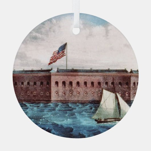 ABH Fort Sumter Ornament Aus Glas (Rückseite)
