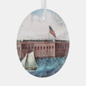 ABH Fort Sumter Ornament Aus Glas (Vorderseite Rechts)