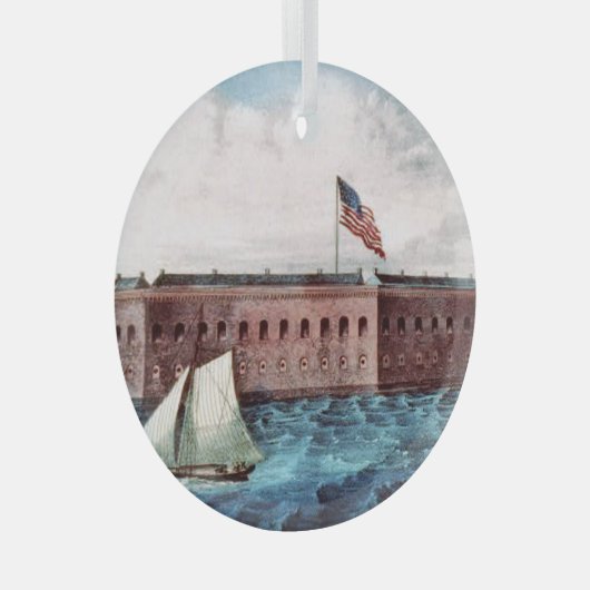 ABH Fort Sumter Ornament Aus Glas (Vorderseite Rechts)