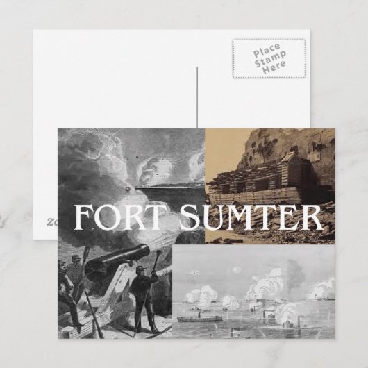 ABH Fort Sumter Postkarte (Vorne/Hinten)