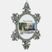 ABH Gettysburg Schneeflocken Zinn-Ornament (Links)