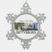 ABH Gettysburg Schneeflocken Zinn-Ornament (Vorderseite)