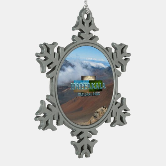 ABH Haleakala Schneeflocken Zinn-Ornament (Links)