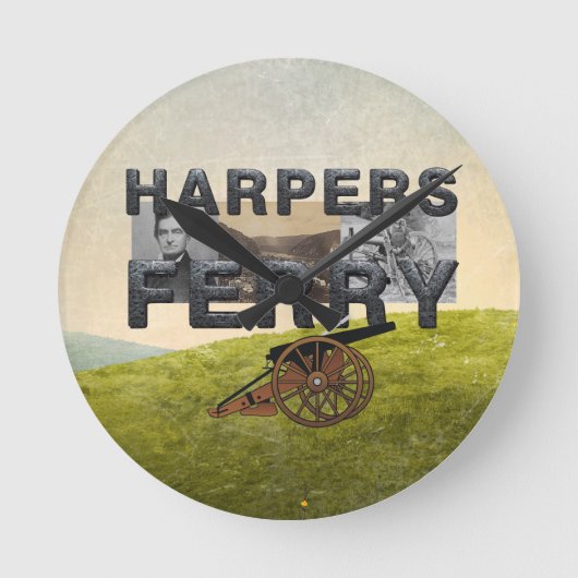 ABH Harpers Ferry Runde Wanduhr (Vorderseite)
