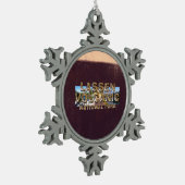 ABH Lassen vulkanisch Schneeflocken Zinn-Ornament (Links)
