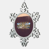 ABH Lassen vulkanisch Schneeflocken Zinn-Ornament (Rechts)