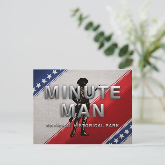 ABH Minute Man Postkarte (Stehend Vorderseite)