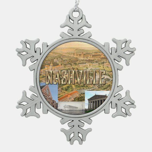 ABH Nashville Schneeflocken Zinn-Ornament (Vorderseite)