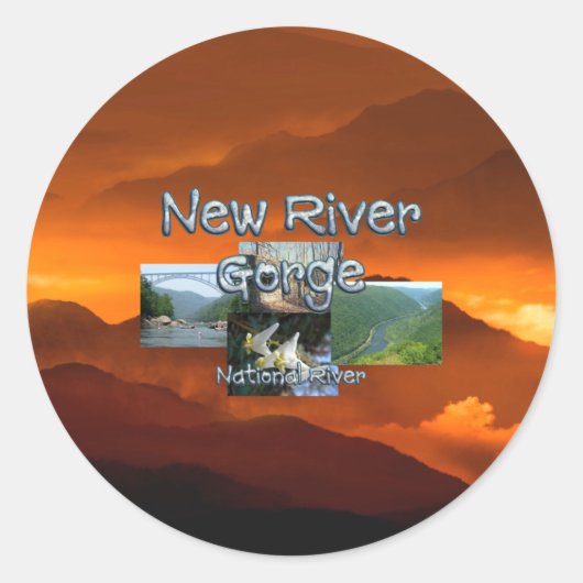 ABH New River Gorge Runder Aufkleber (Vorderseite)