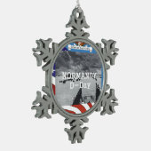 ABH Normandie Schneeflocken Zinn-Ornament (Links)