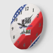 ABH Philadelphia Große Wanduhr (Winkel)