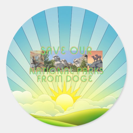 ABH Rette Nationalparks von Doge Runder Aufkleber (Vorderseite)